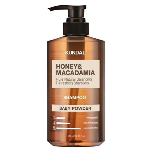 쿤달 허니 앤드 마카다미아 네이처 샴푸 베이비파우더향, 500ml, 1개