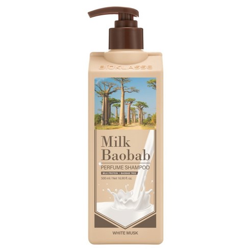 밀크바오밥 퍼퓸 샴푸 화이트머스크향, 500ml, 1개