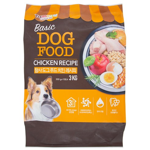 탐사 강아지 사료 치킨 레시피, 3kg, 1개